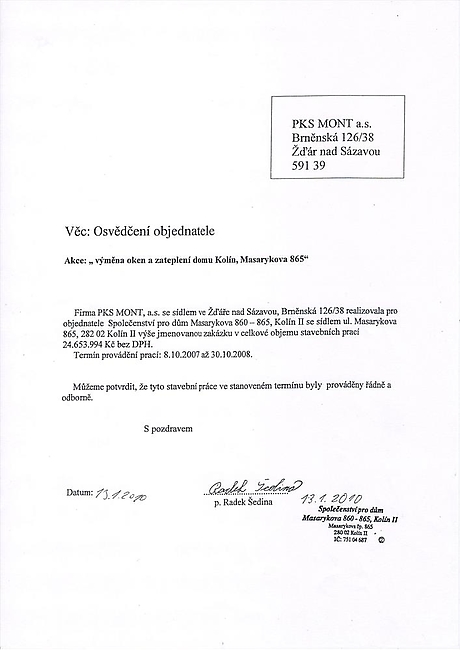 SVJ Masarykova 843, Kolín